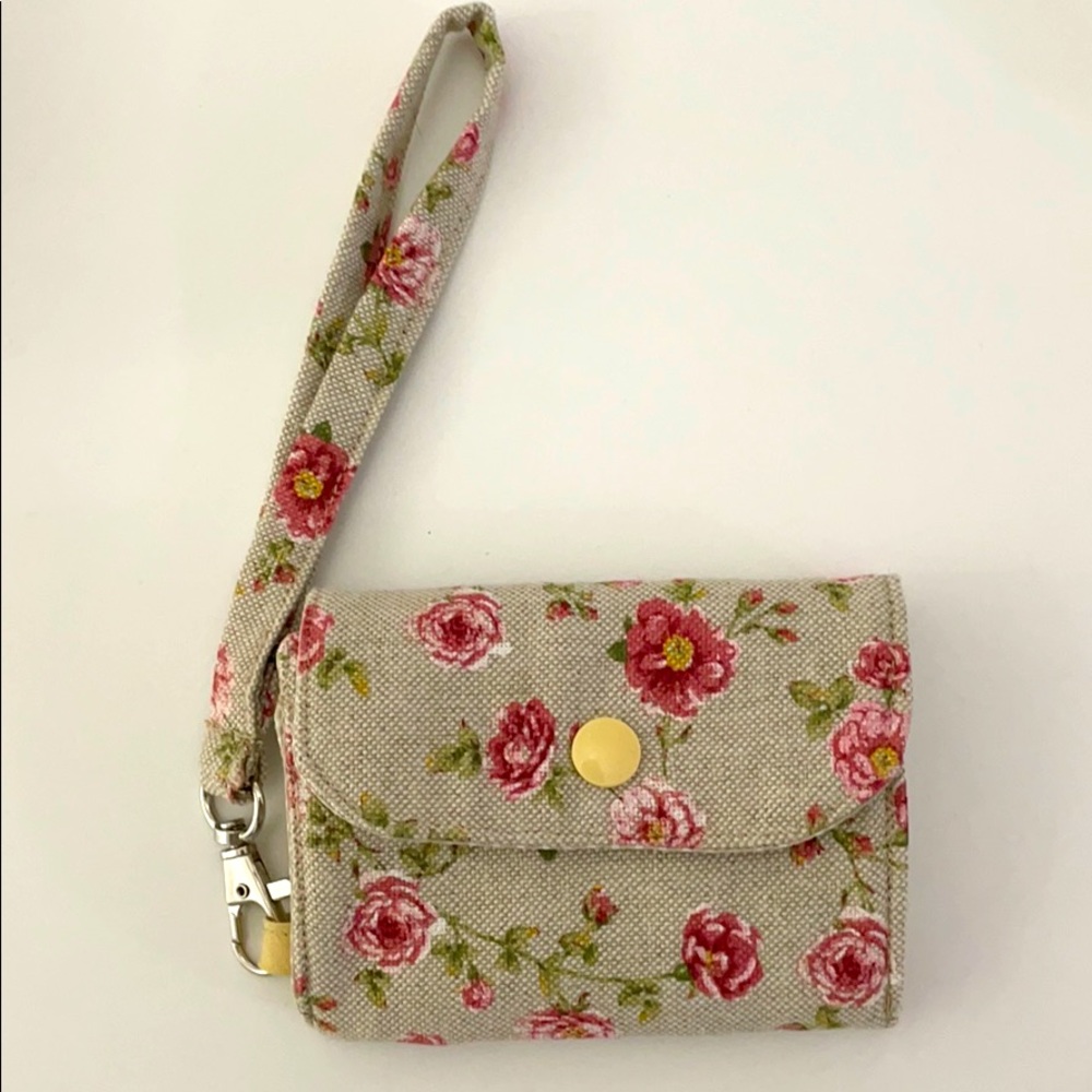 Etsy custom made fabric floral wallet